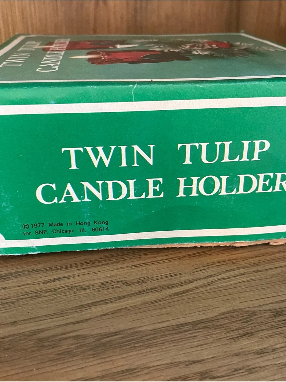 Vintage Holiday Twin Tulip Candle Holder
